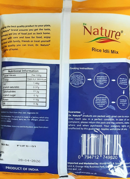 Dr  Nature Rice Idli  Mix 1Kg - Image 2