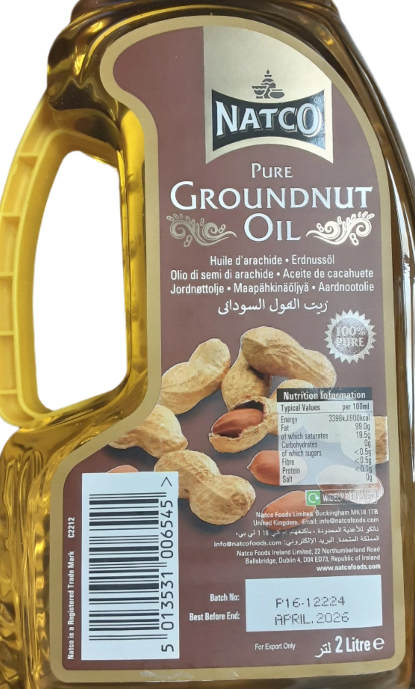 Natco Oil Groundnut Pure 2ltr - Image 2