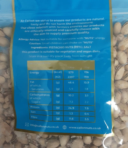 Callon Roasted Salted Pistachios True Natural Taste Premium Quality  600g - Image 2