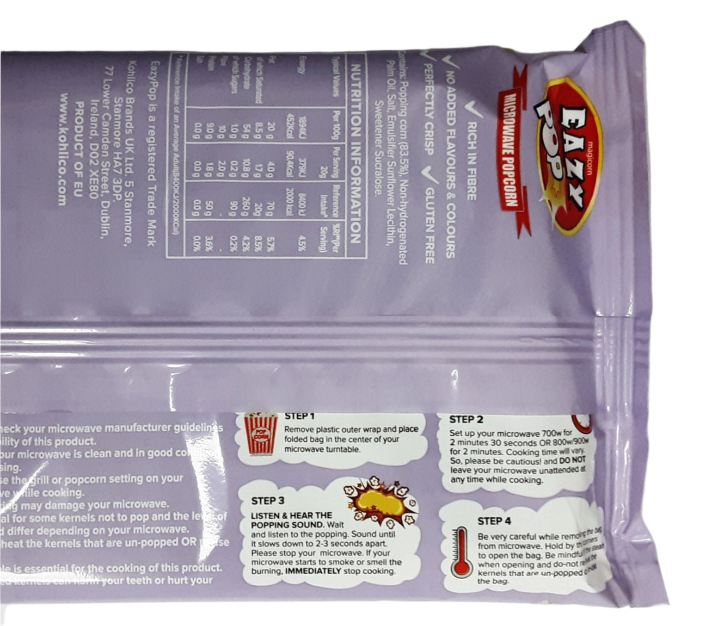 Easy Pop Microwave Popcorn Sweet 85g - Image 2