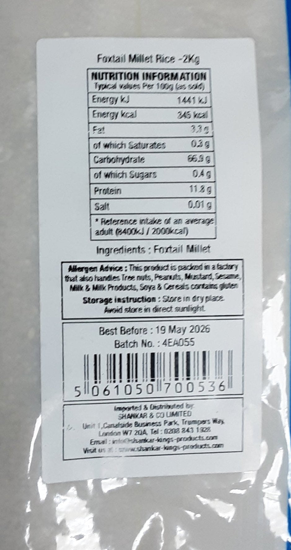 Shankar Millet Foxtail Rice 2Kg - Image 2