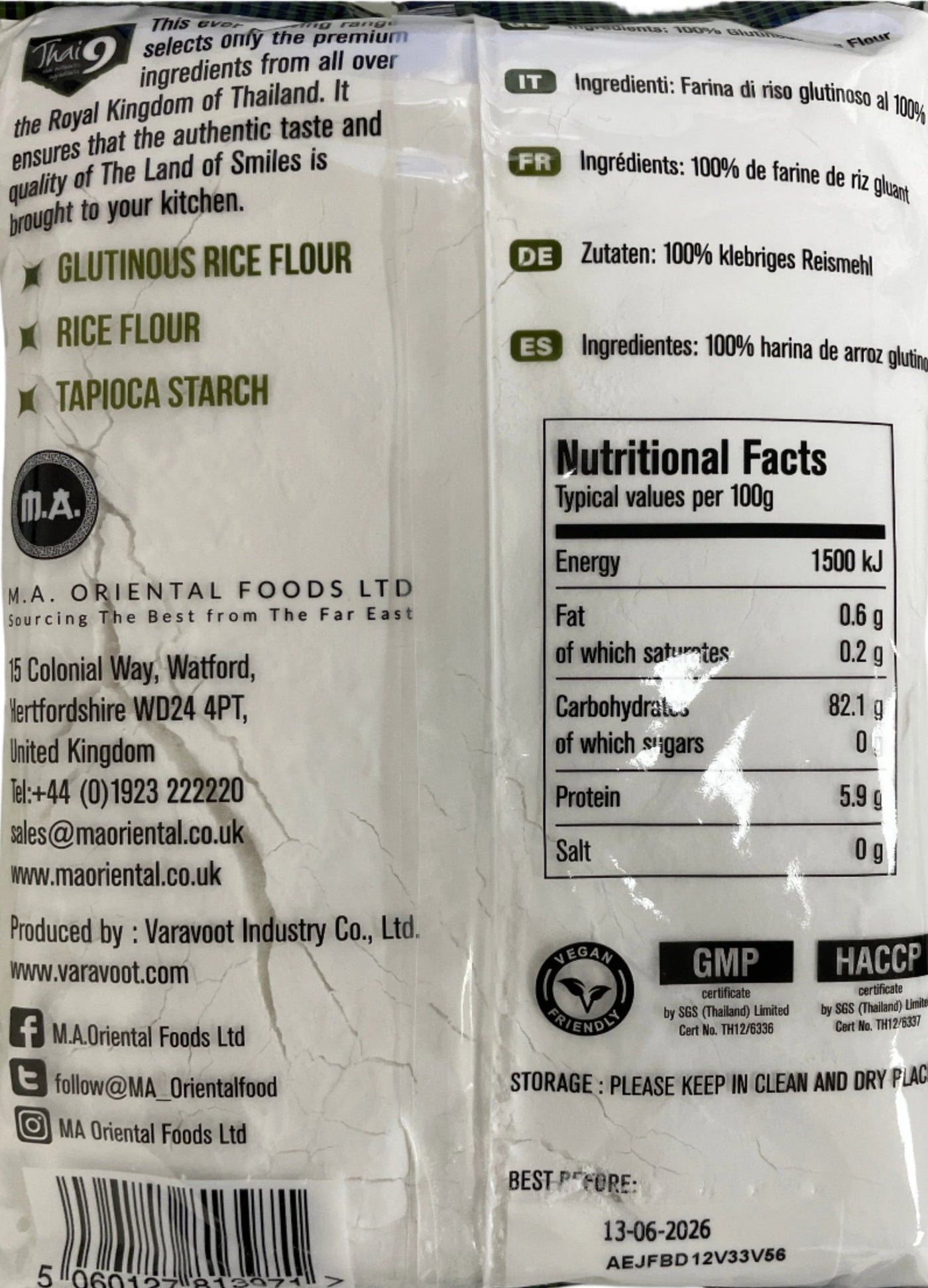 Thai 9 Glutinous Rice Flour 400g - Image 2
