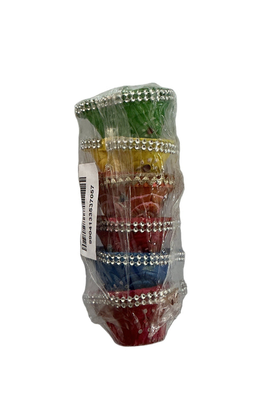 Diwali Designer Clay Diyas Assorted Design Heart 6 Pack - Image 2