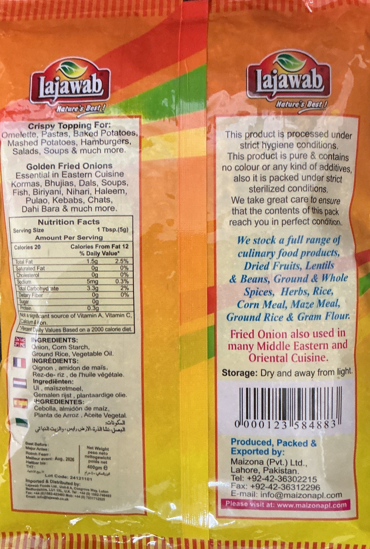 Lajawab Onions Fried  400g - Image 2