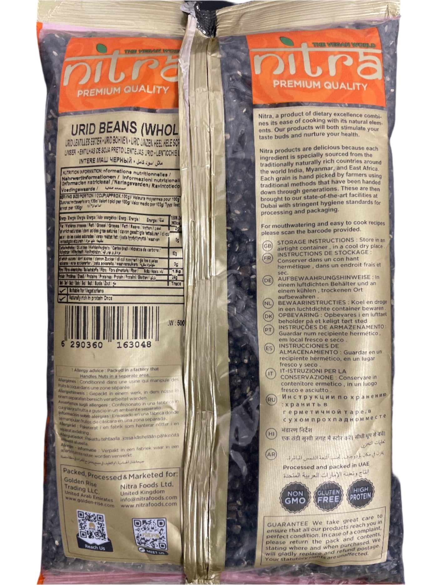 Nitra Beans Urid Whole 500g Buy 1 Get 1 Free Mix & Match - Image 2