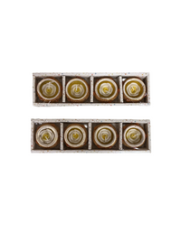 Diwali Clay Designer Diyas With Flower Wax Candles Design 2 2 Pack