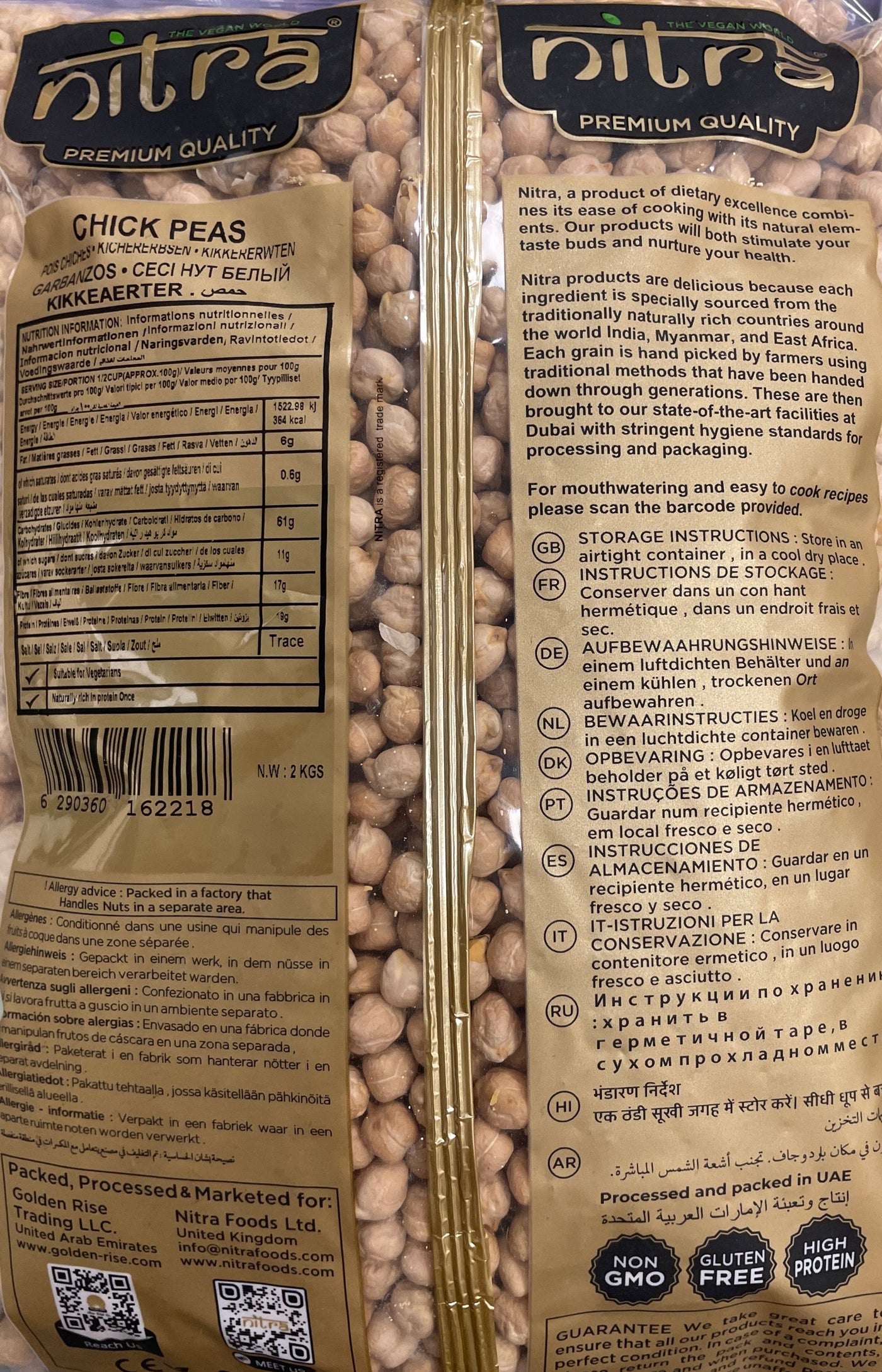 Nitra Chick Peas White Chana Premium Quality 2Kg - Image 2