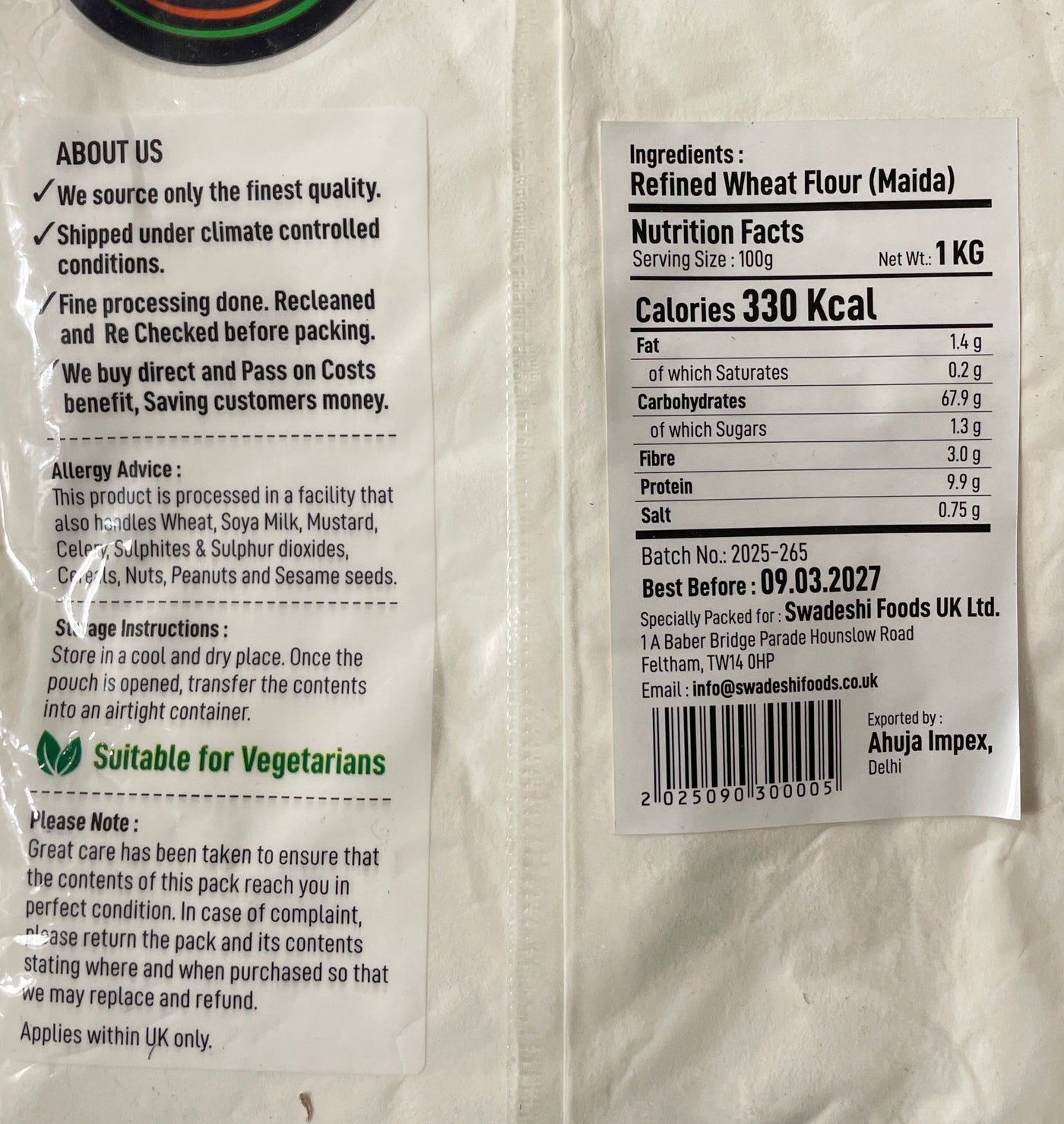 Food Factory Flour Maida 1Kg - Image 2