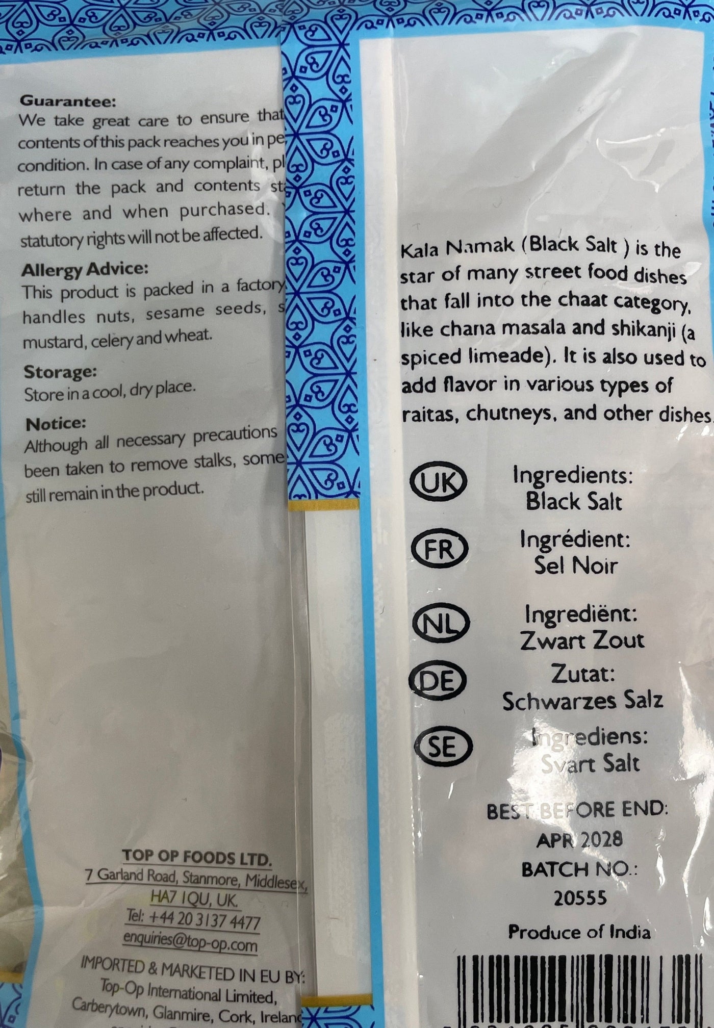 Top Op Kala Namak Whole 100g - Image 2