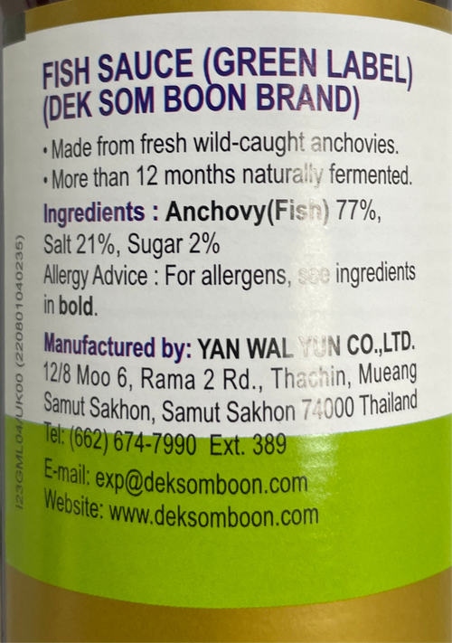 Dek Som Boon Sauce Fish 300ml - Image 2