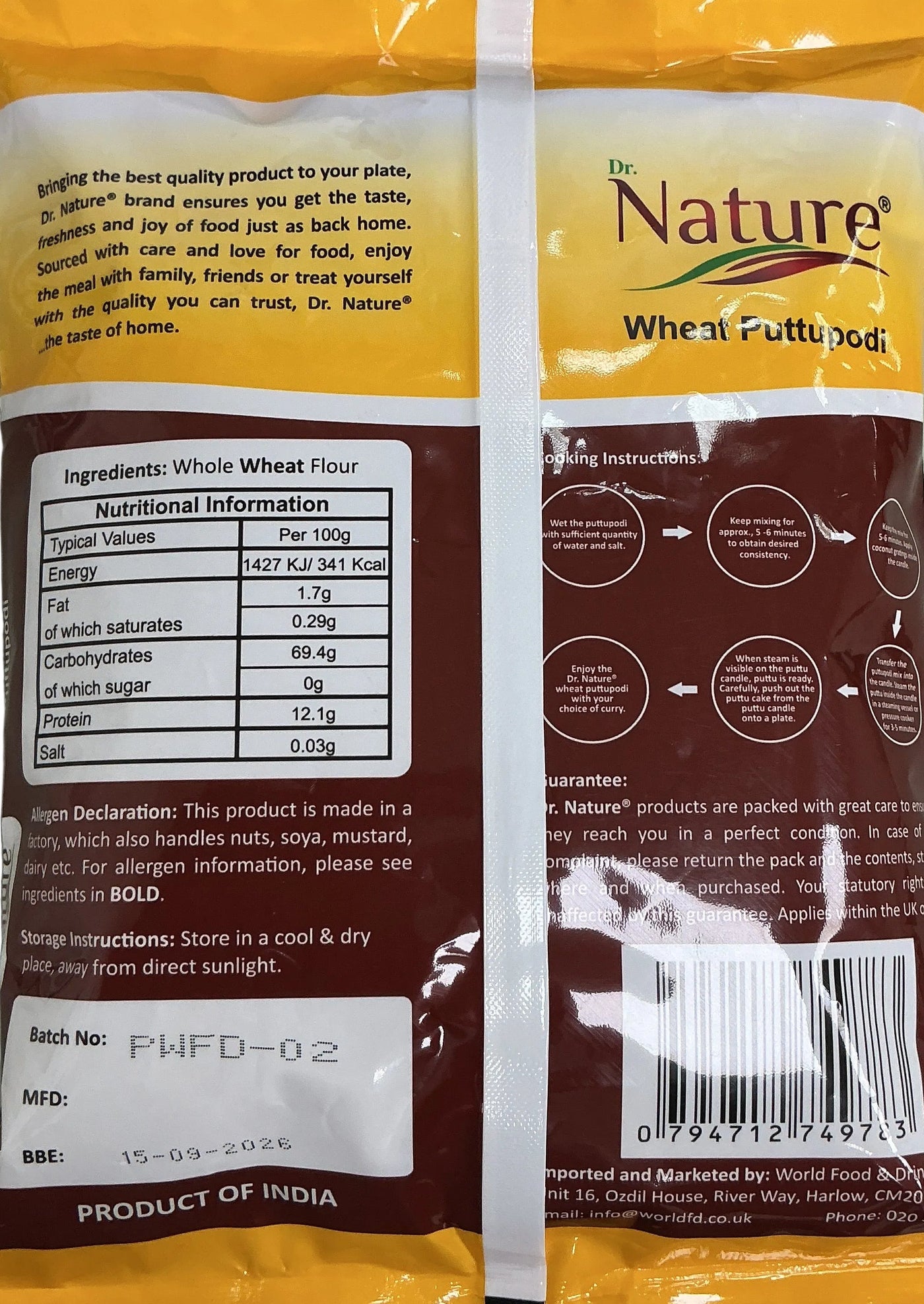 Dr Nature Wheat Puttupodi 1kg - Image 2