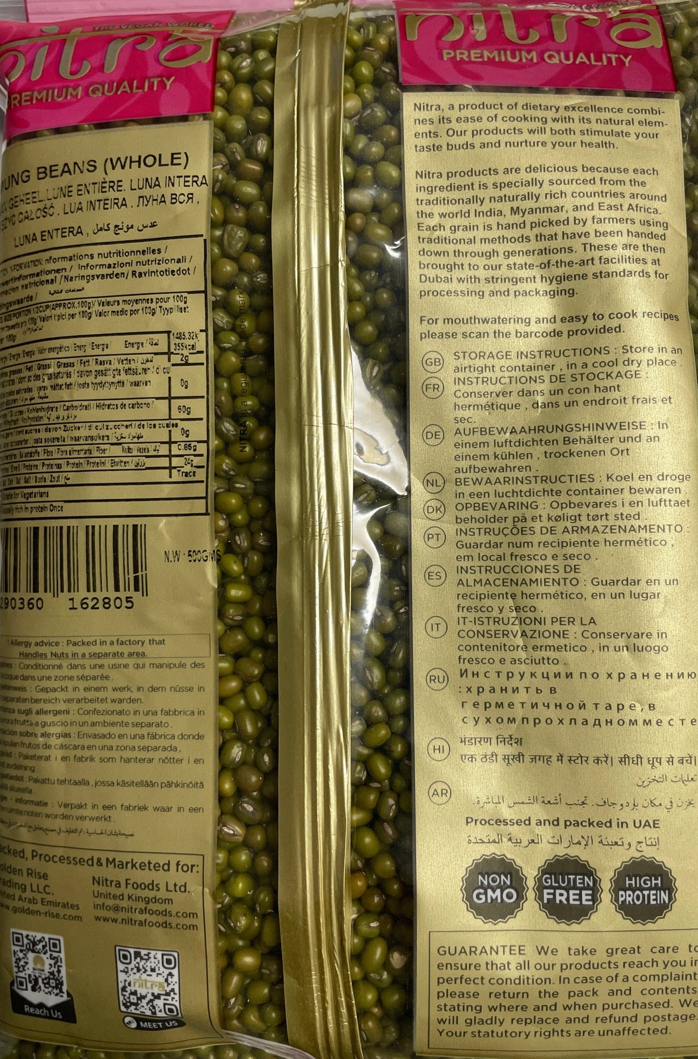 Nitra Beans Mung Whole 500g Buy 1 Get 1 Free Mix & Match - Image 2