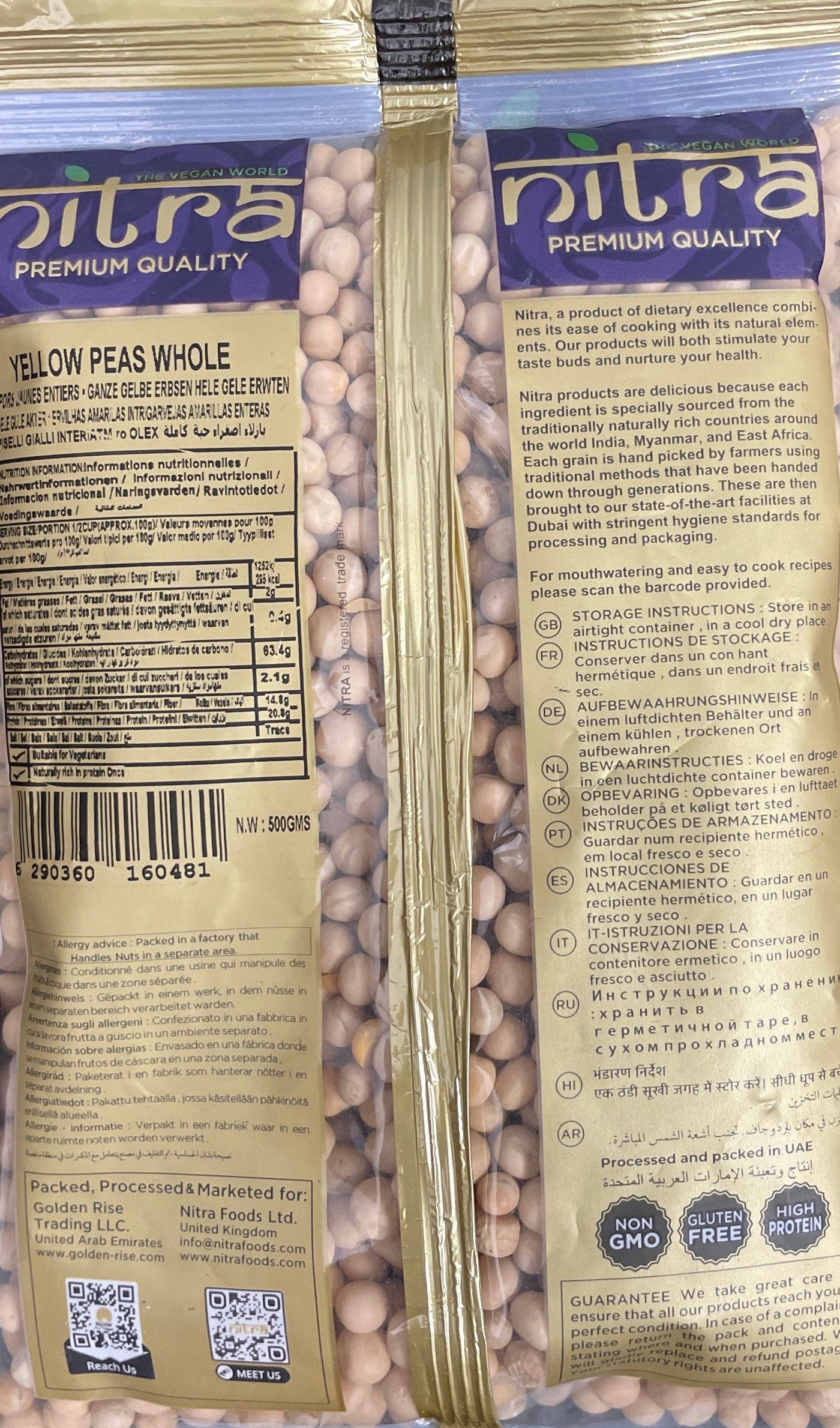 Nitra Yellow Peas Whole 500g Buy 1 Get 1 Free Mix & Match - Image 2