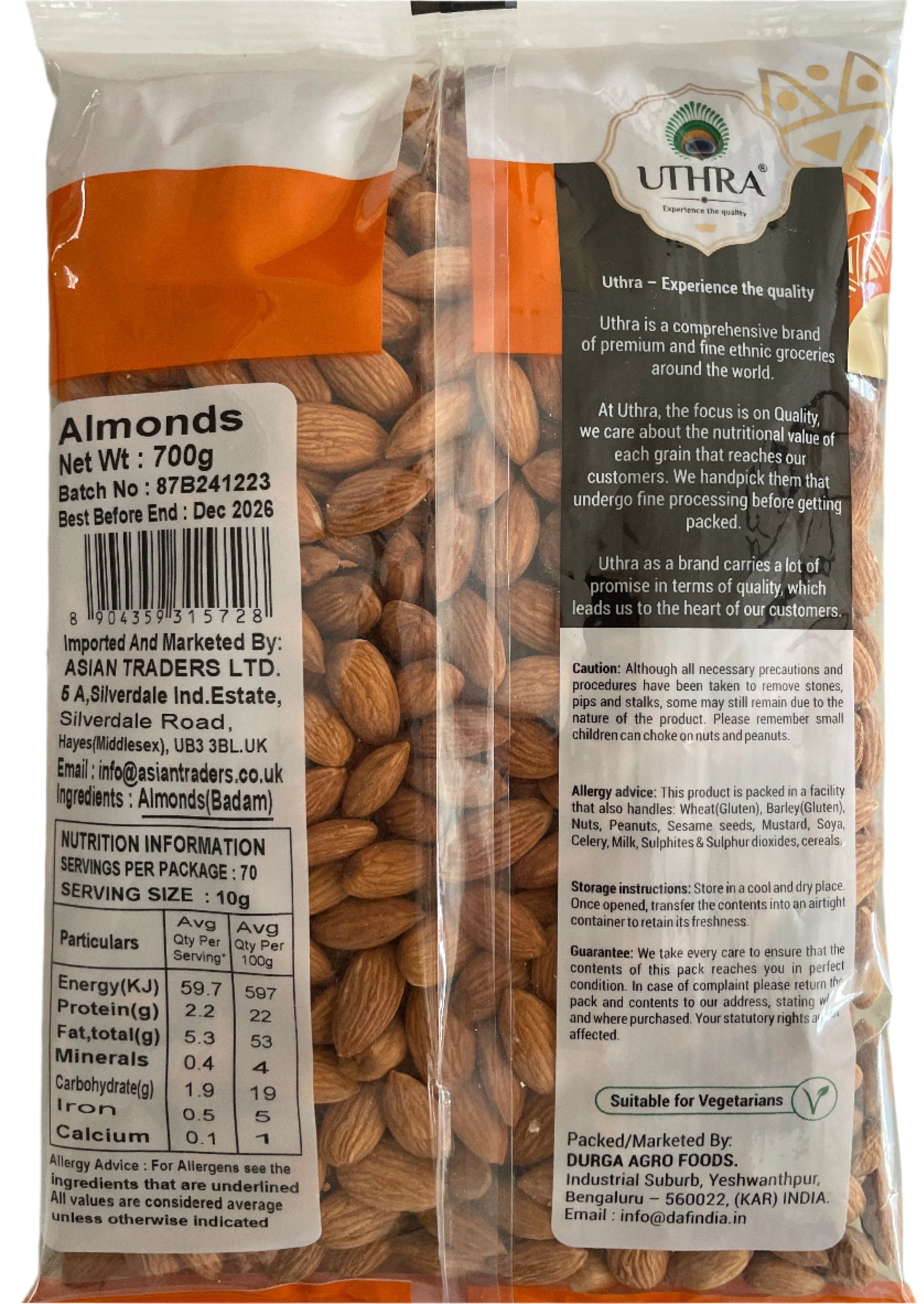 Uthra Almonds Premium Quality 700g - Image 2