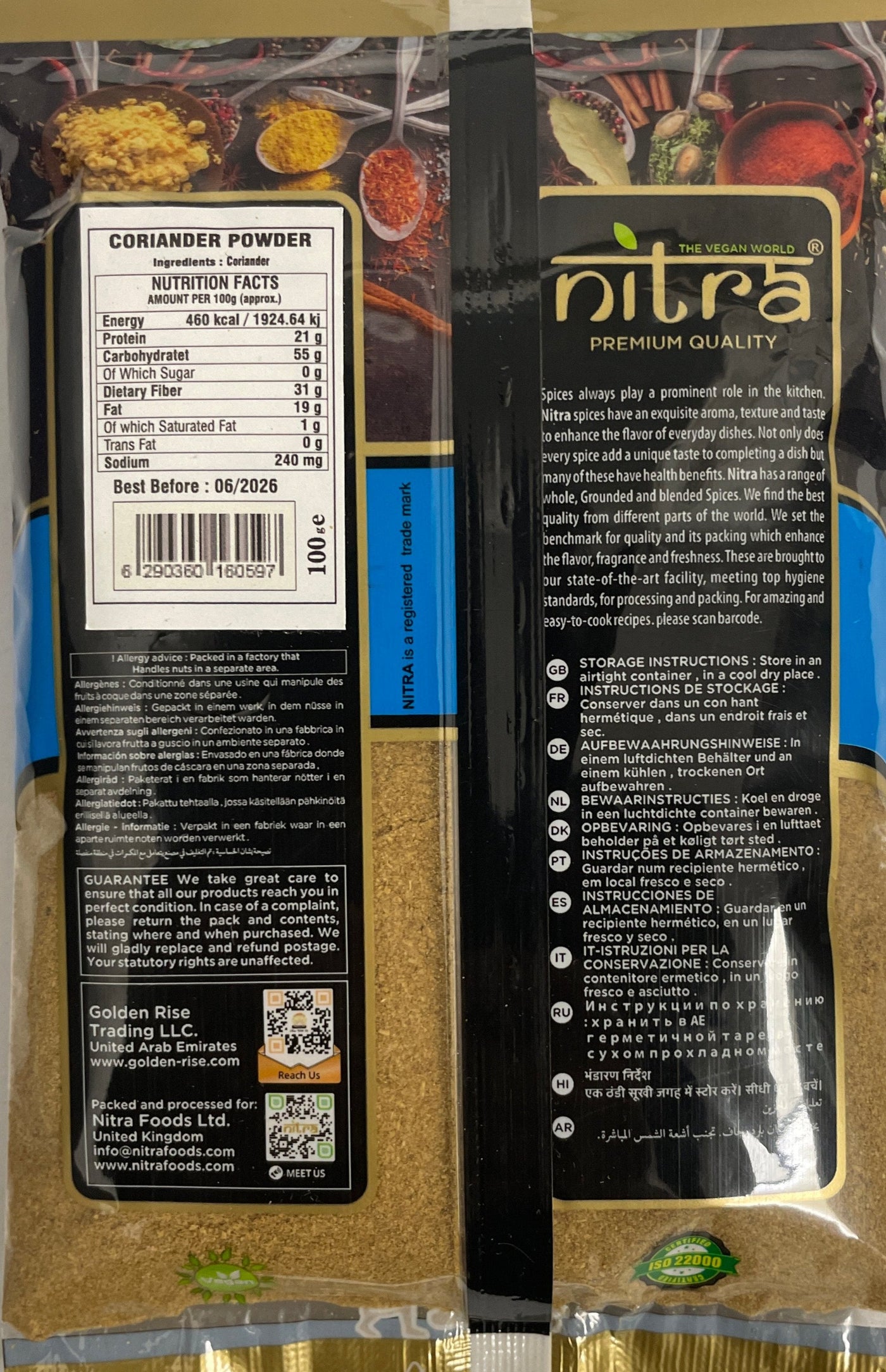 Nitra Coriander Powder 100g Mix & Match Any 3 for £1.98 - Image 2