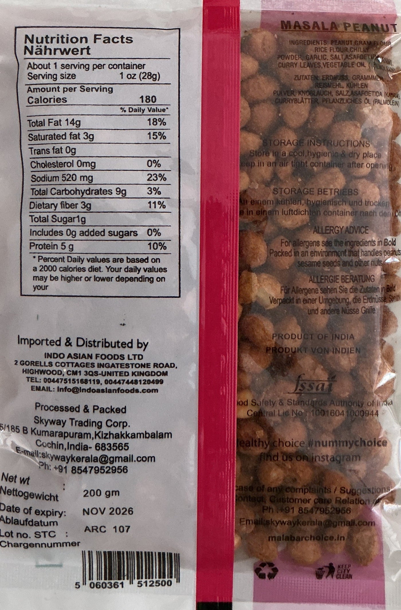 Malabar Choice Masala Peanut 200g - Image 2