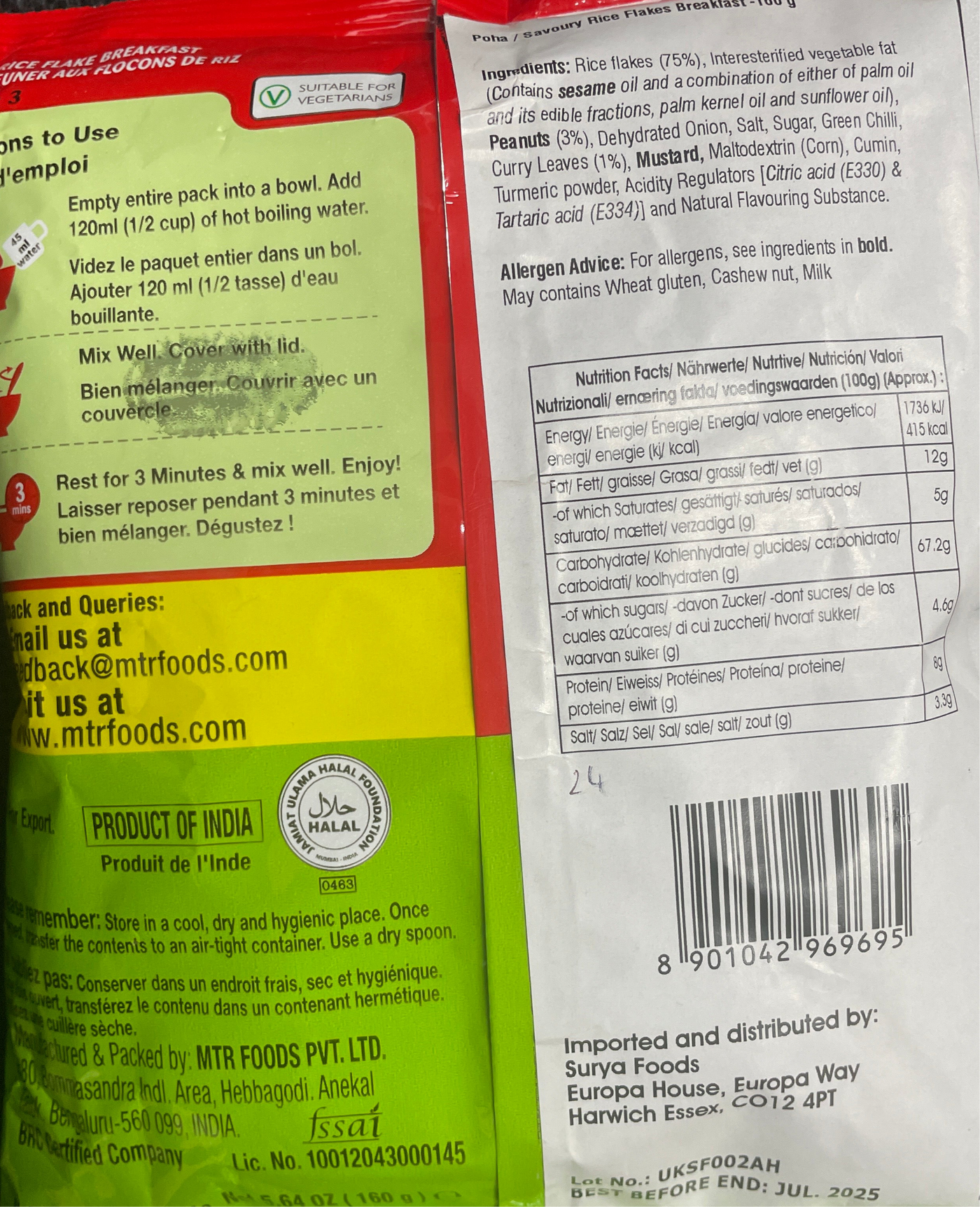 MTR 3 Minute Breakfast Poha 160g - Image 2