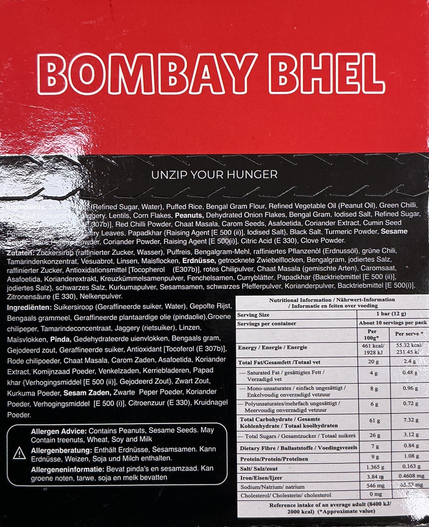 Chitale Bandhu Binge Bar Bombay Bhel 10x12g - Image 2