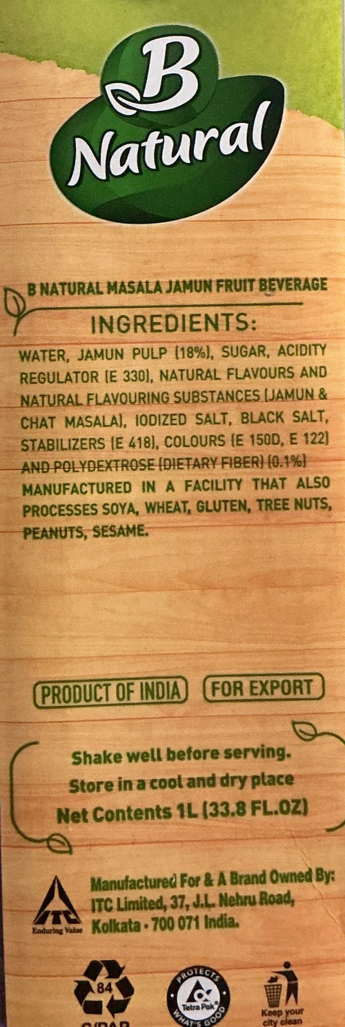 B Natural Juice Masala Jamun 1ltr - Image 2