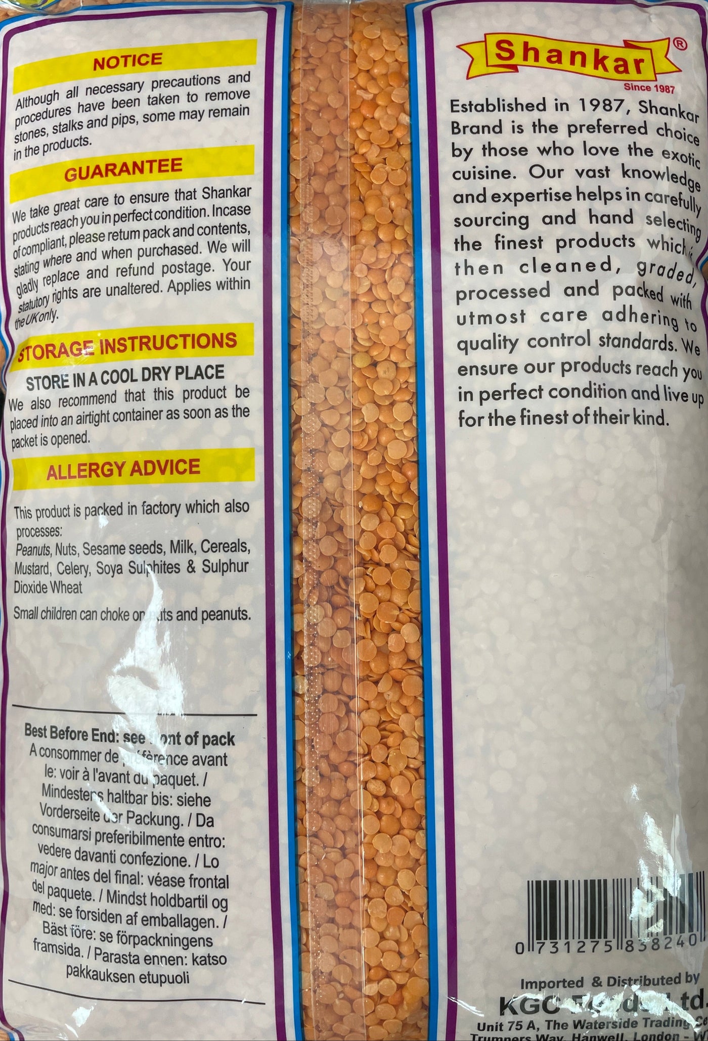 Shankar Lentils Red Dall 2Kg - Image 2
