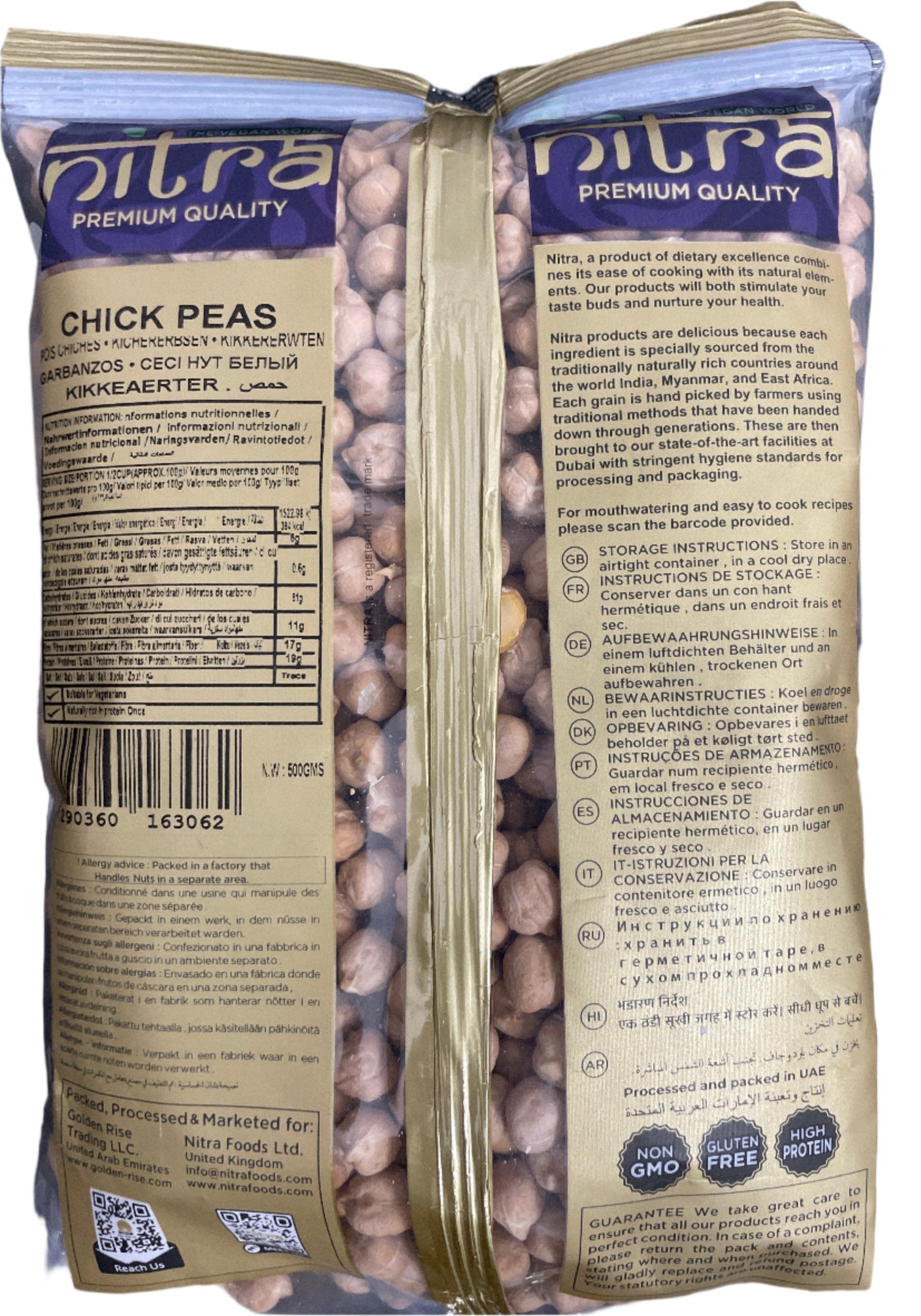Nitra Chick Peas White Chana 500g Buy 1 Get 1 Free Mix & Match - Image 2