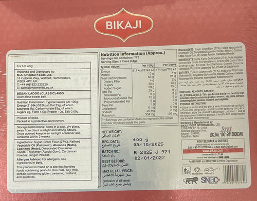 Bikaji Classic Besan Ladoo 400g Mix & Match Buy 1 Get 1 Free - Image 2