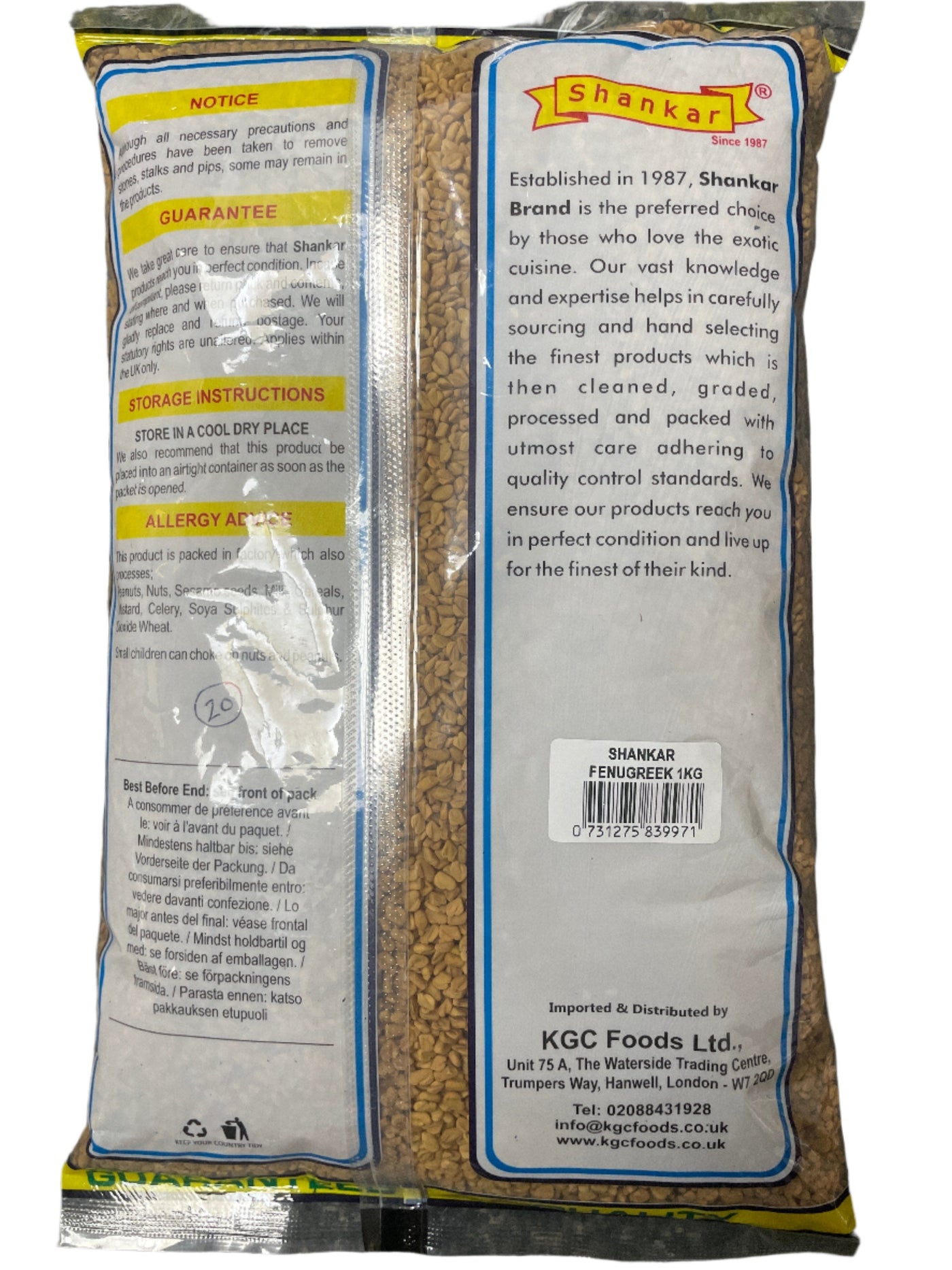 Shankar Fenugreek Seeds 1Kg - Image 2