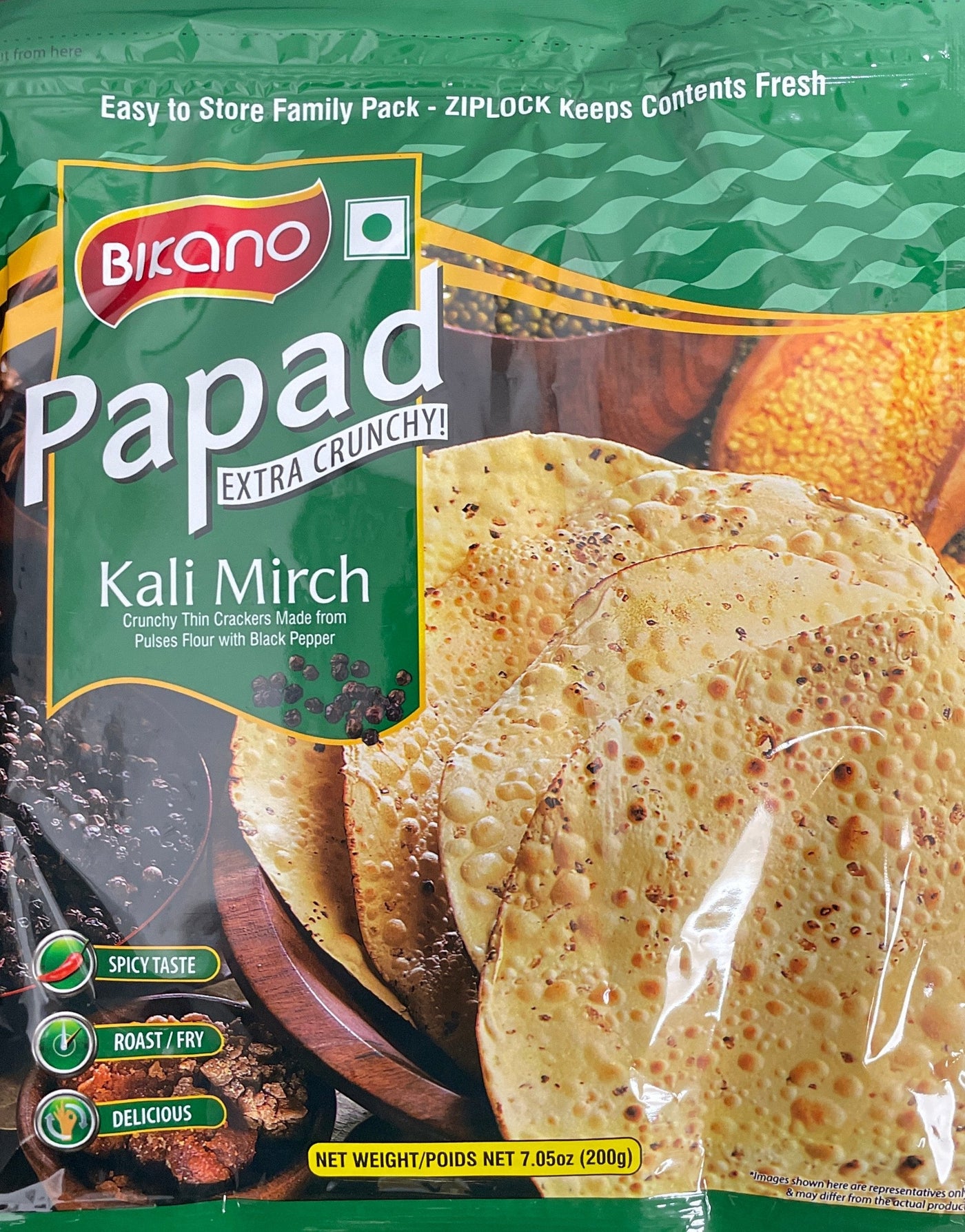 Bikano Papad Kali Mirch 200g PM