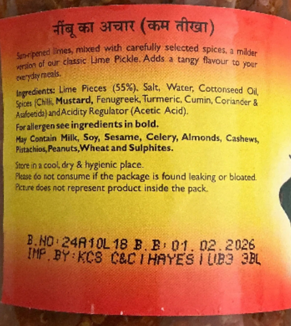 Mothers Pickle Mild Lime 500g PM - Image 2