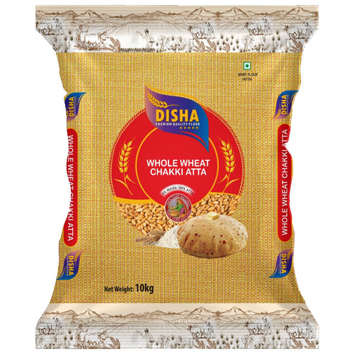 Disha Flour Whole Wheat Chakki Atta 10Kg BBE OCT 2025