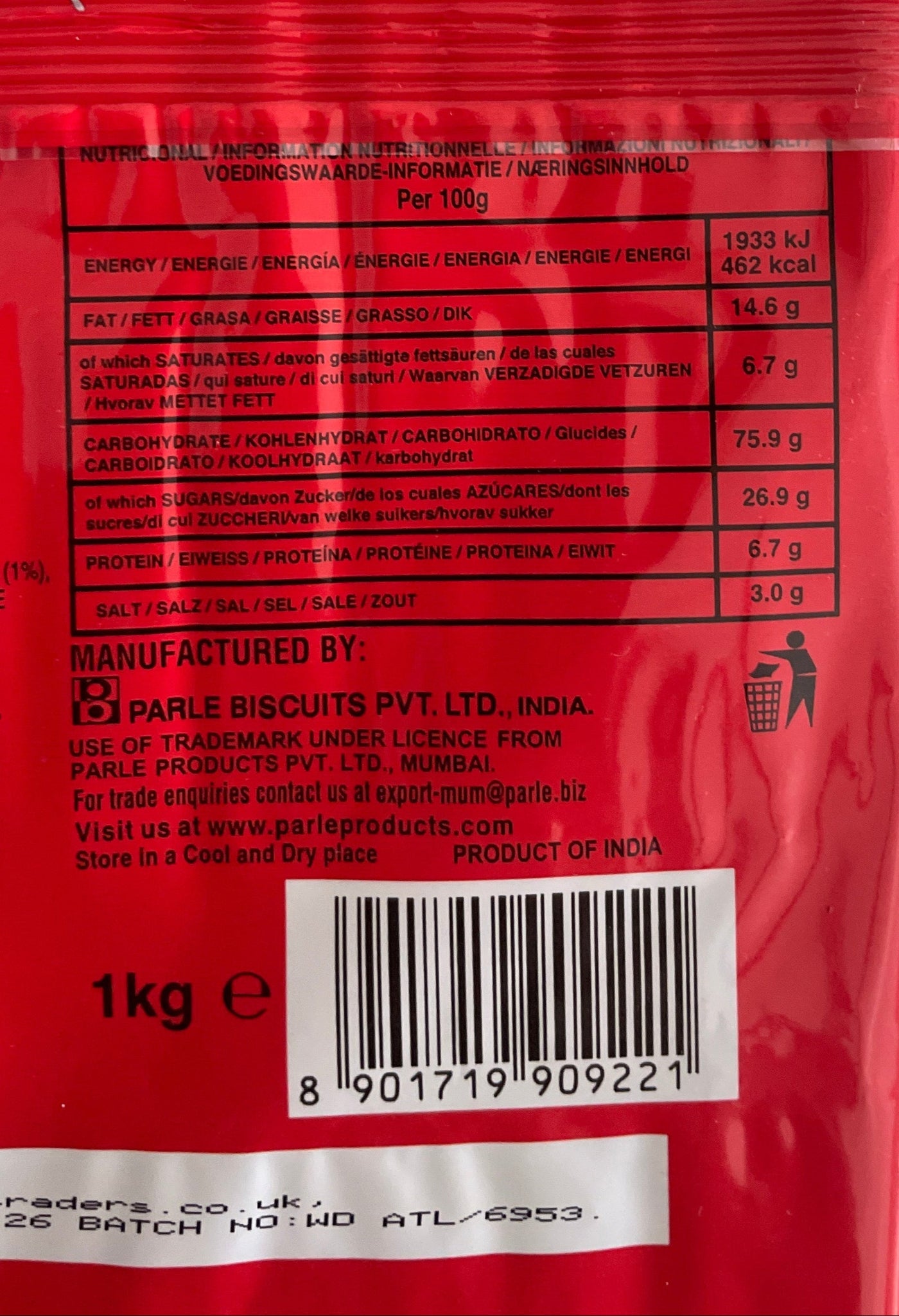 Parle G Gold Biscuits 1Kg - Image 2