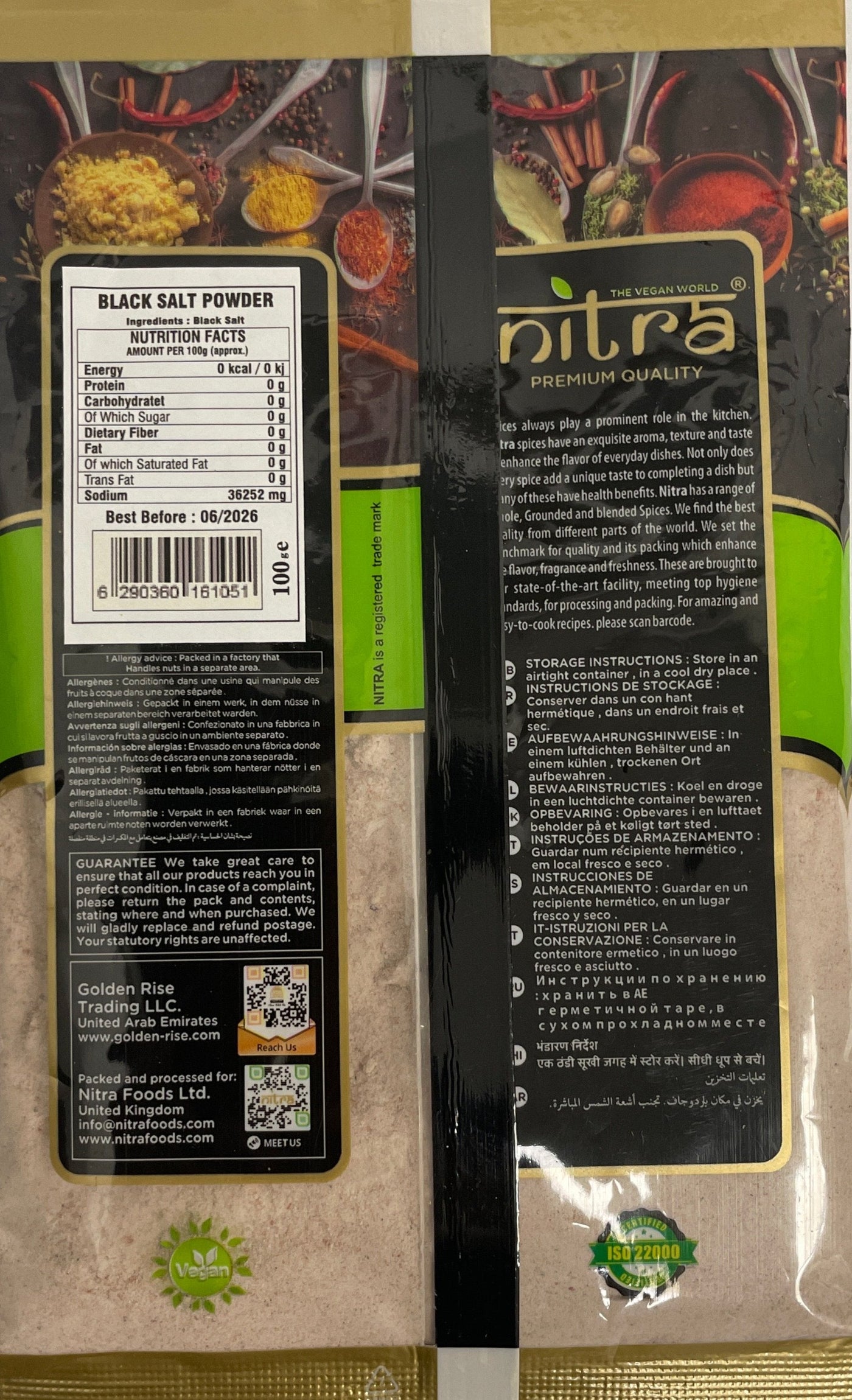 Nitra Kala Nimak Powder Black Salt 100g Mix & Match Any 3 for £1.98 - Image 2