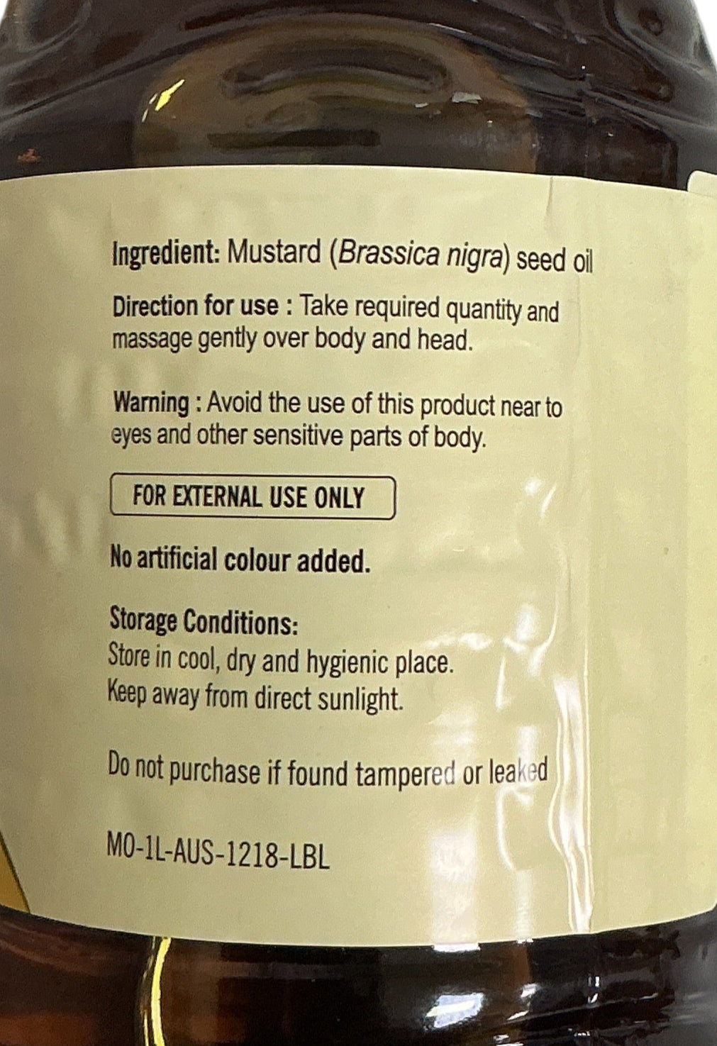 Patanjali Oil Mustard Pure Kachi Ghani 1ltr - Image 2
