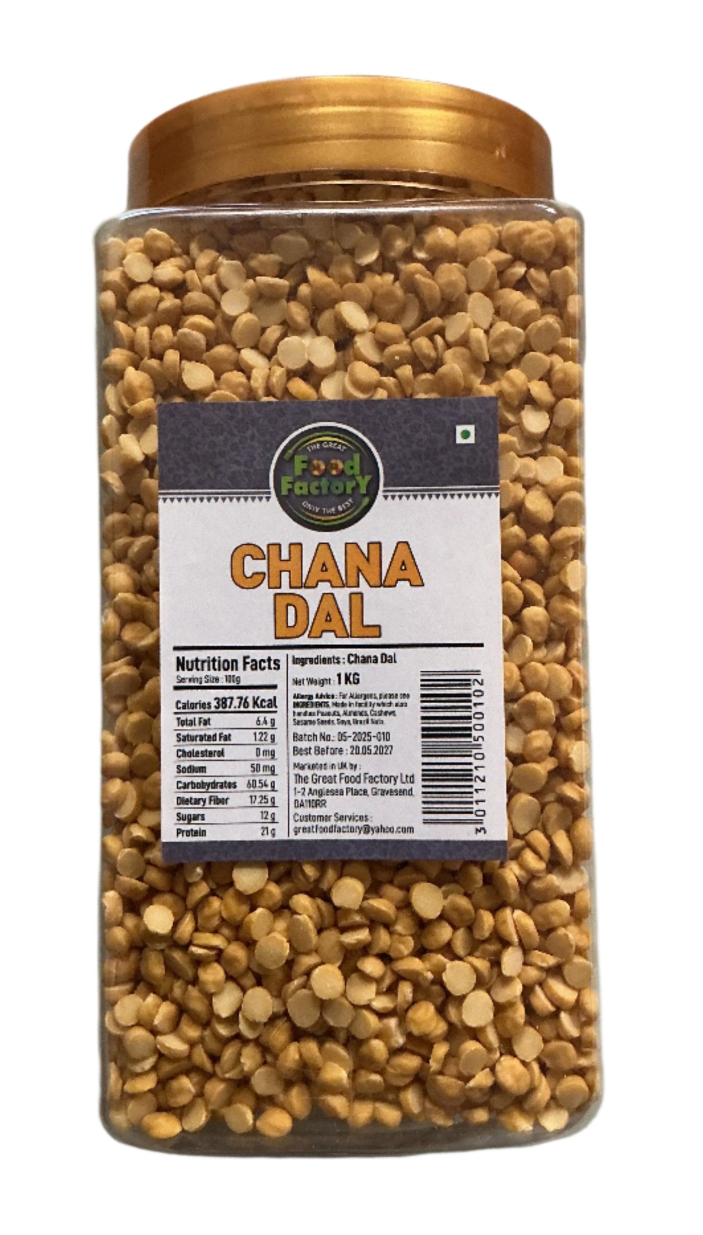 Food Factory Lentils Chana Dall In Jar Indian 1Kg