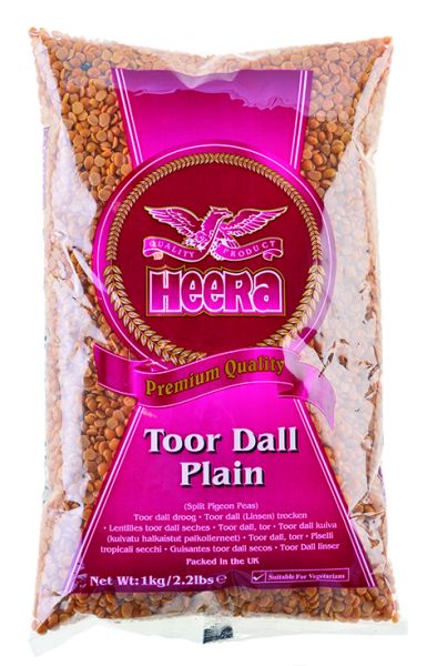 Heera Lentils Toor Dall Plain 1kg