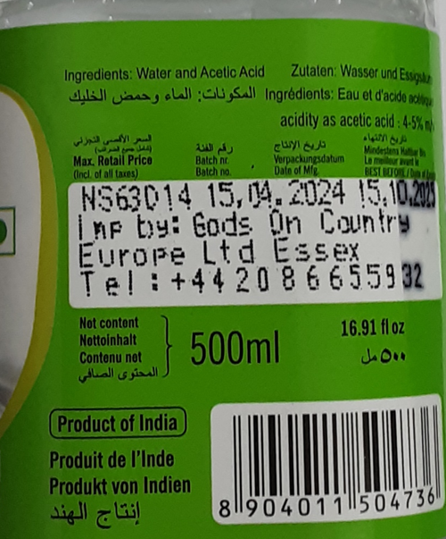 Double Horse Synthetic Vinegar 500ml - Image 2