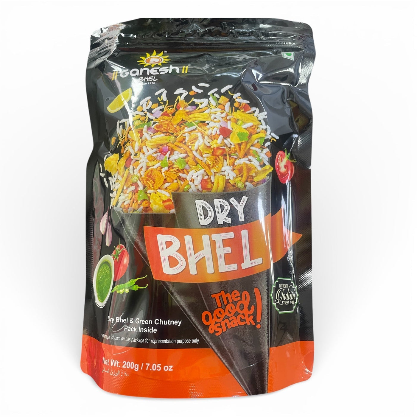 Ganesh Dry bhel with Green Chutney
