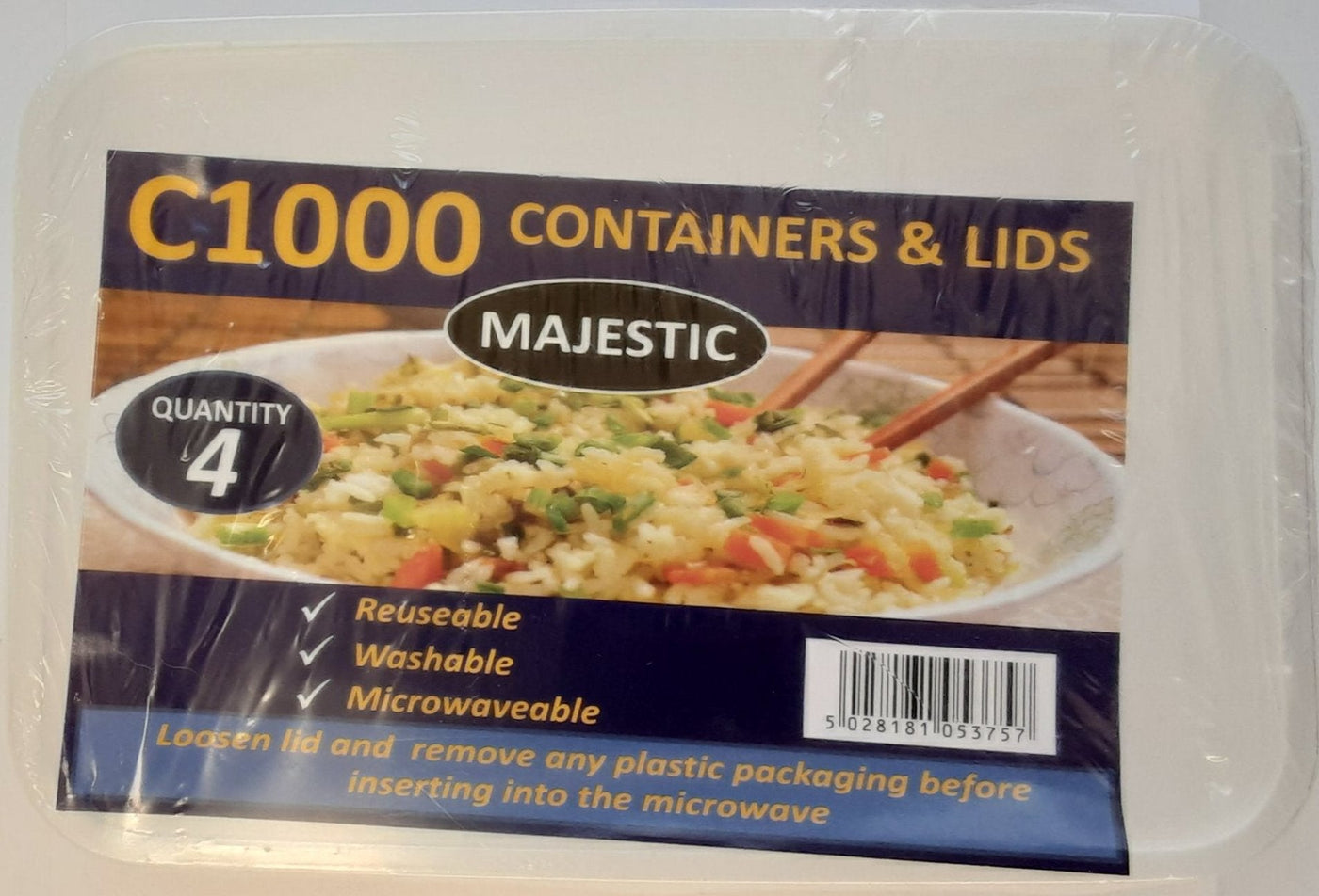 Majestic Containers & Lids Re Usable 4 pcs c1000
