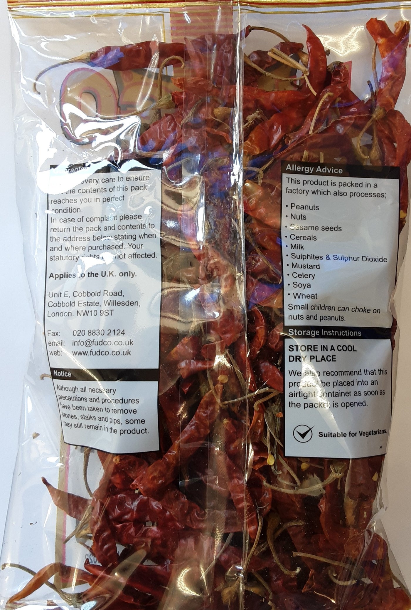 Fudco Chilli Whole Red With Stem 100g - Image 2