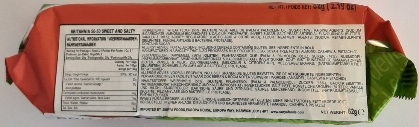 Britannia 5050 Crackers Sweet and Salty 62g - Image 2