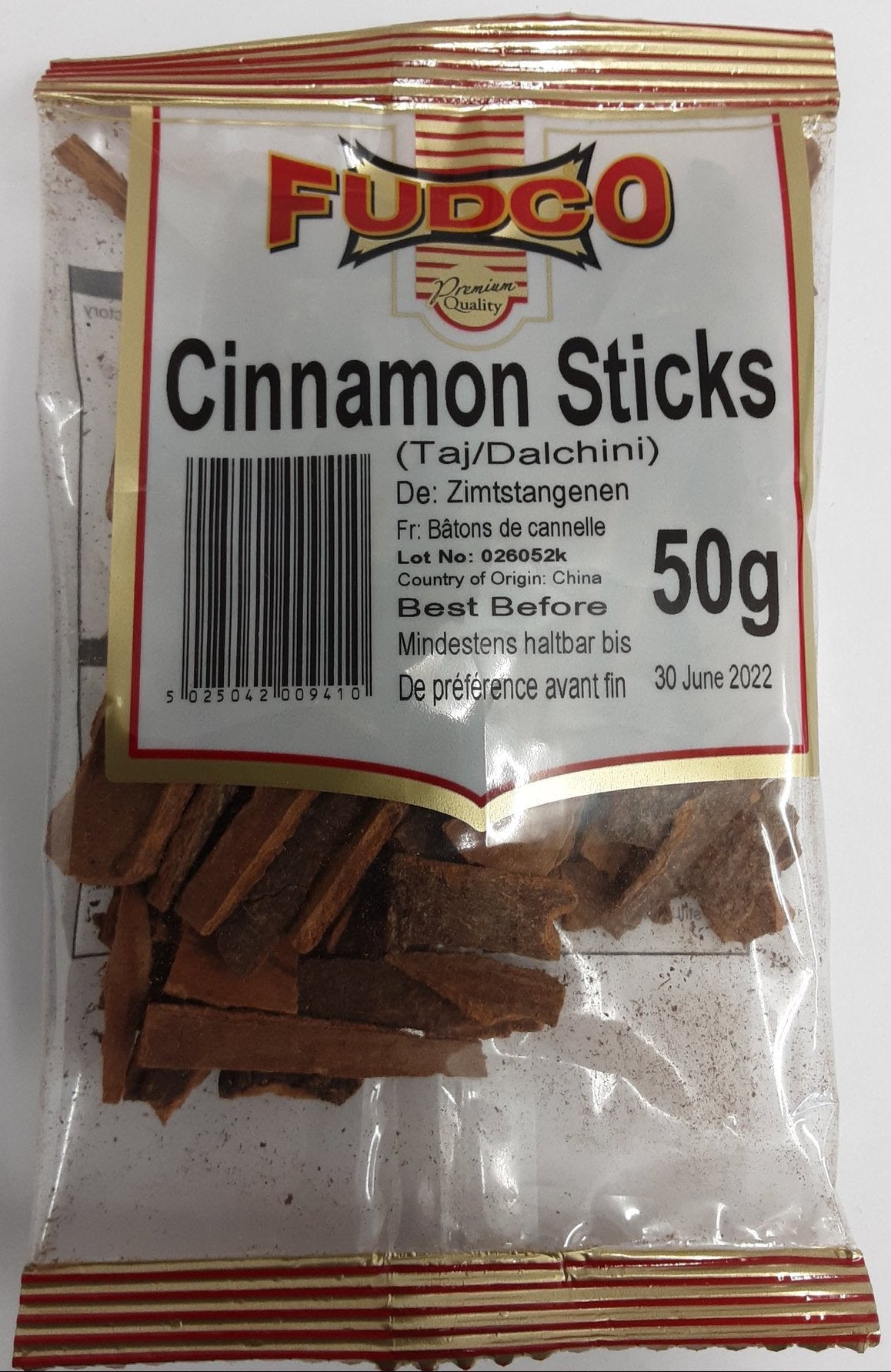 Fudco Cinnamon Stick Chips 50g