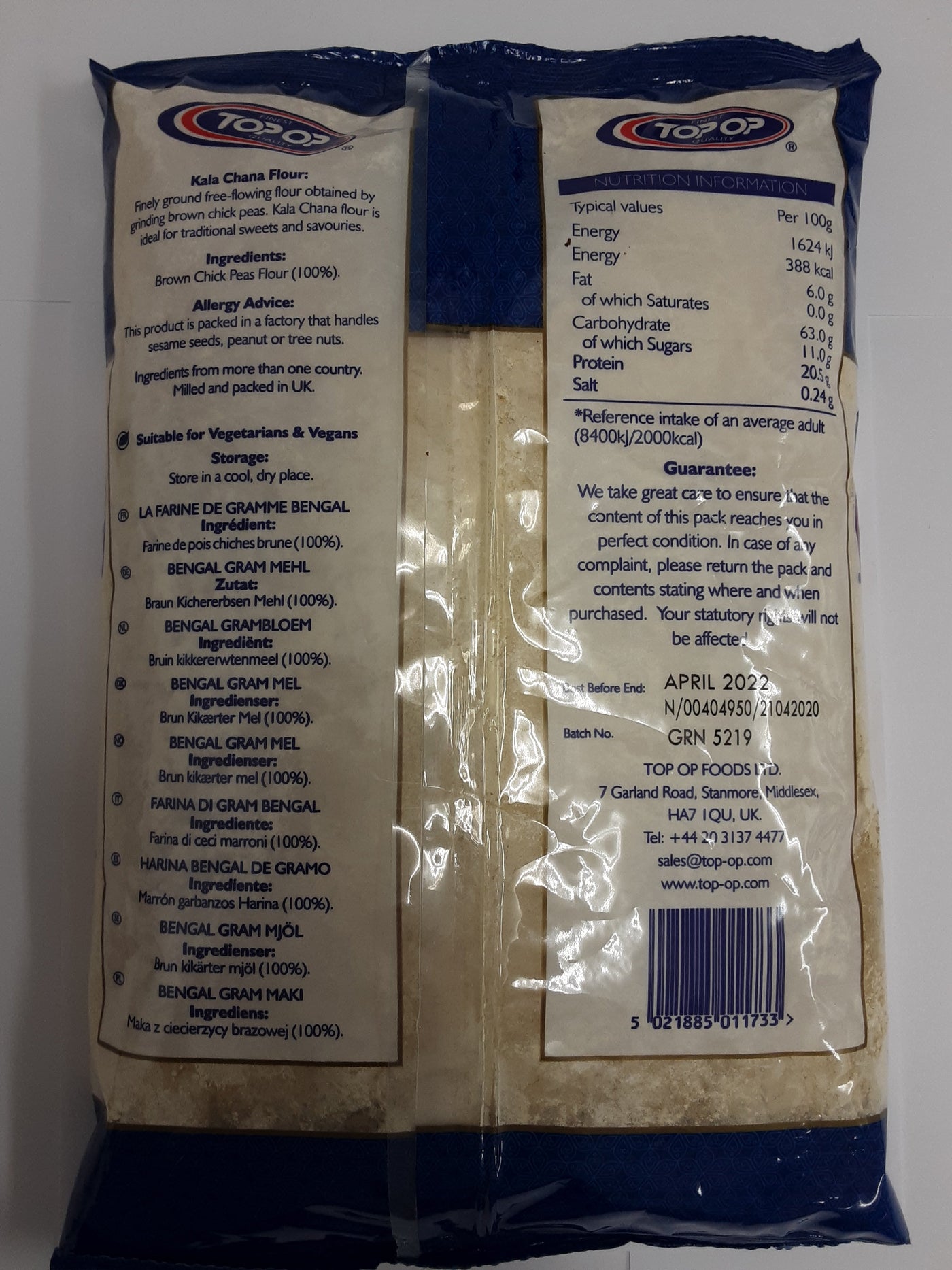 Top Op Kala Chana Flour 1kg - Image 2