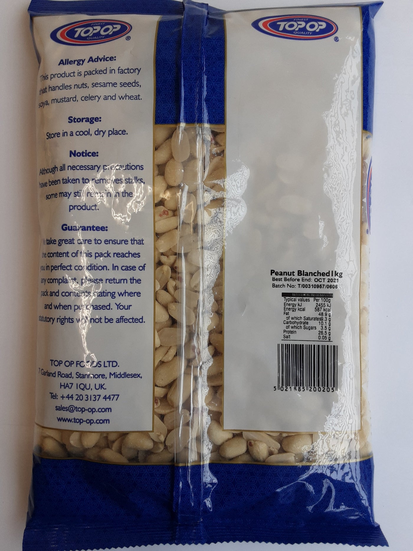 Top Op Peanut Blanched 1 kg - Image 2