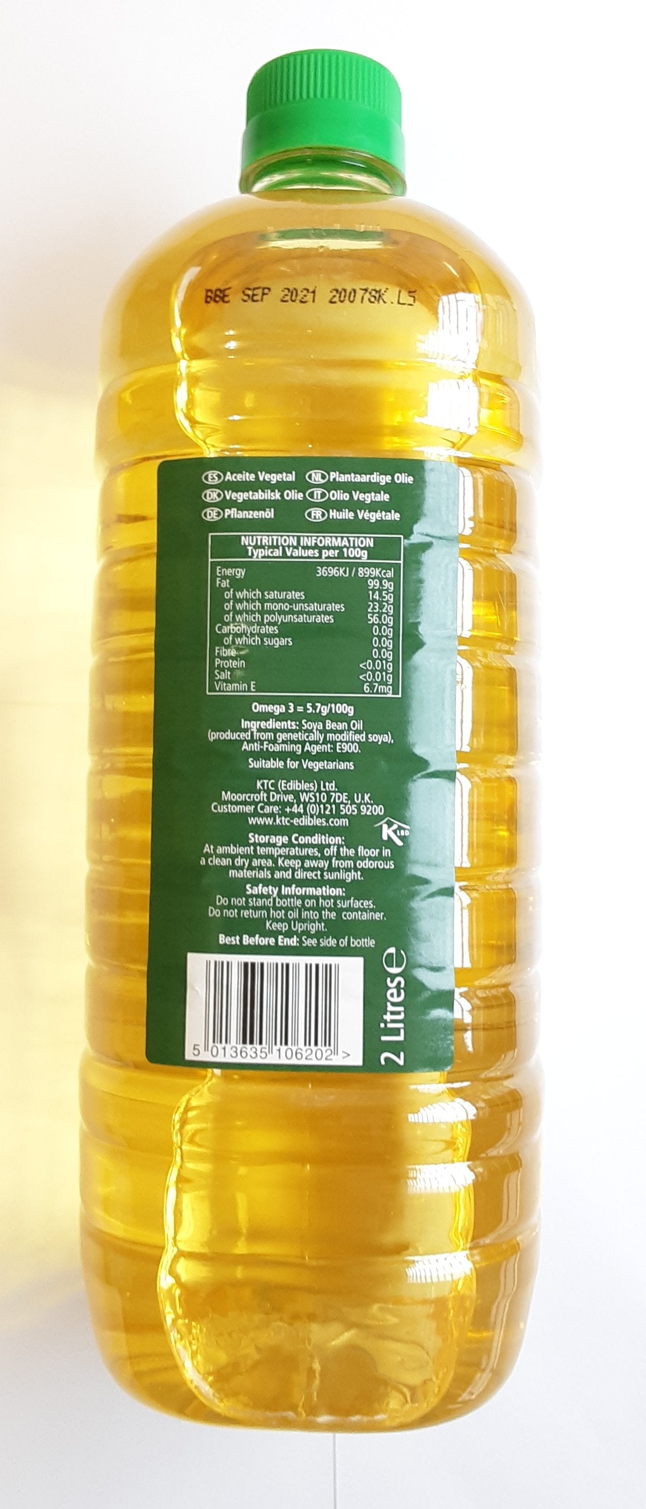 KTC Oil Vegetable Extended Life 2ltr - Image 2