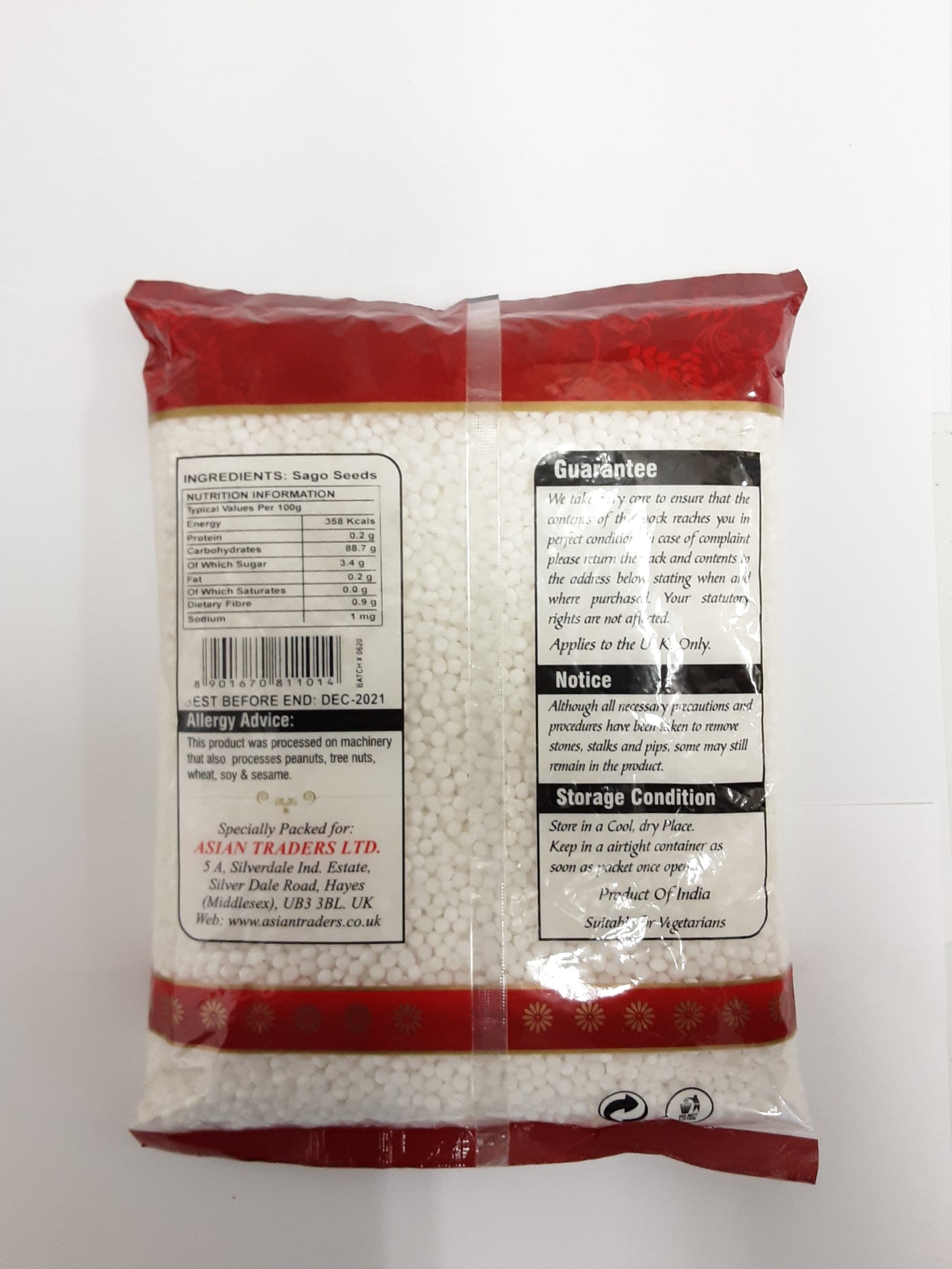 Saras Sabudana Sago Seeds 1kg - Image 2