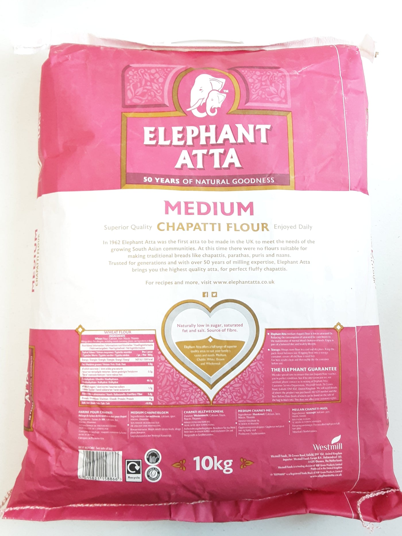 Elephant Flour Medium Atta 10kg PM - Image 2