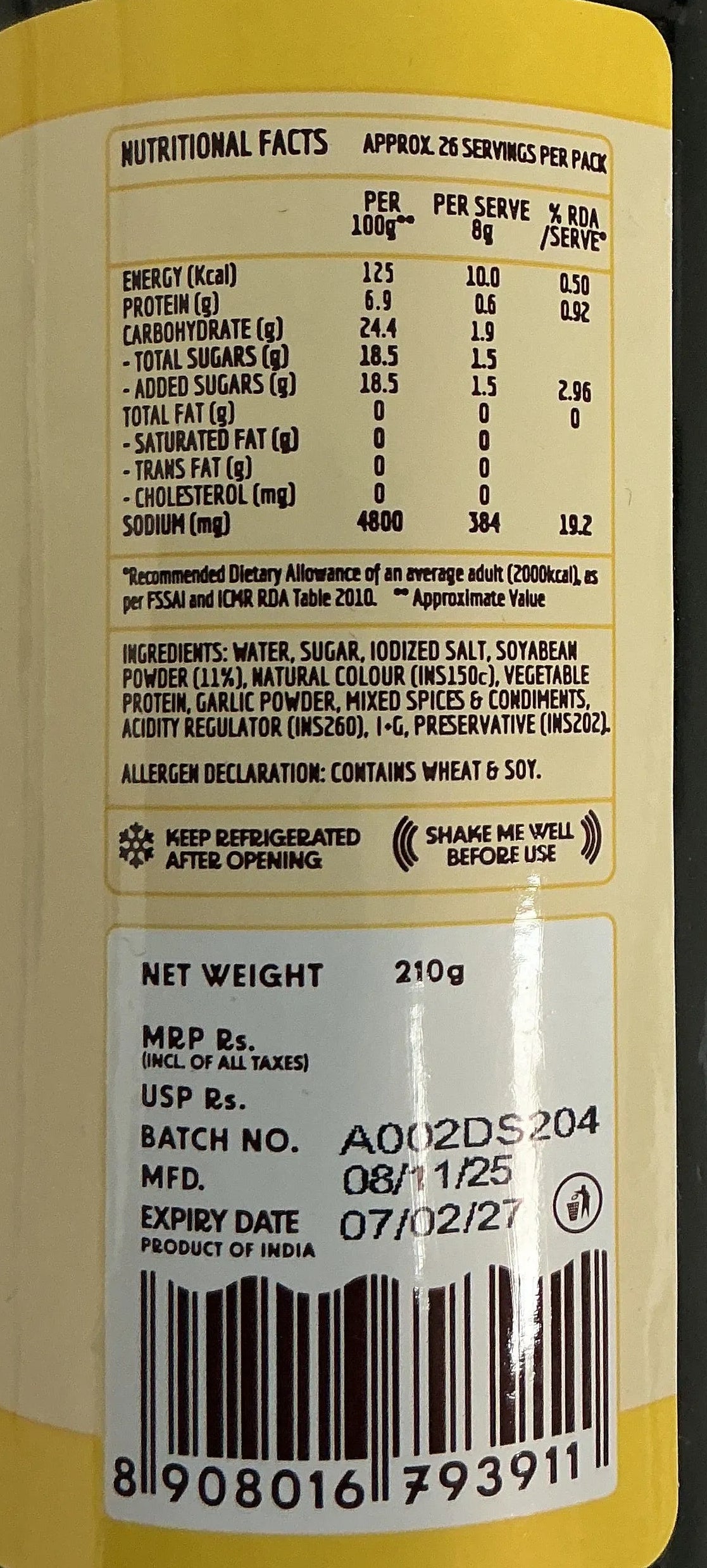 Master Chow Sauce Dark Soy 210g - Image 2
