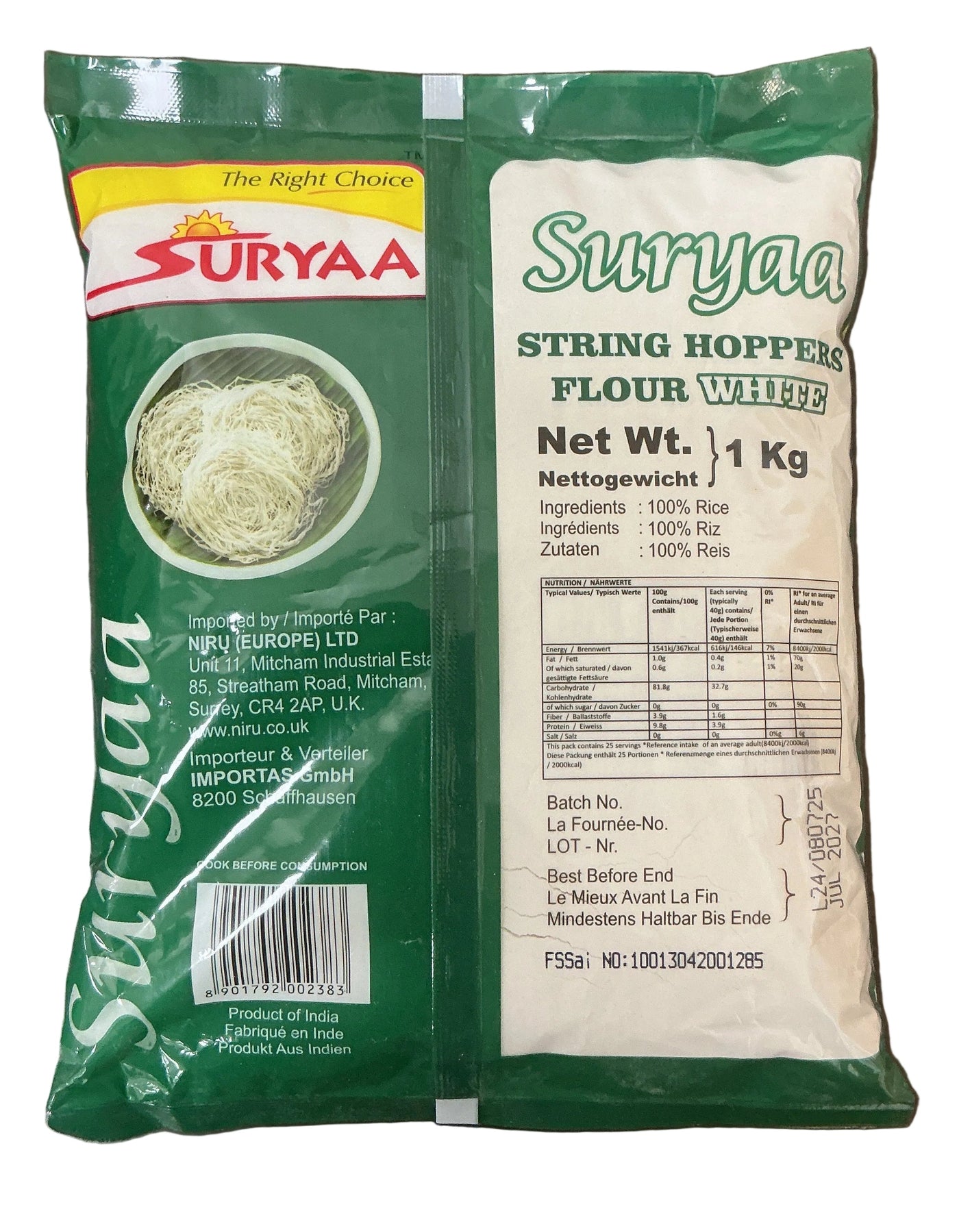 Niru Flour String Hoppers White 1Kg - Image 2
