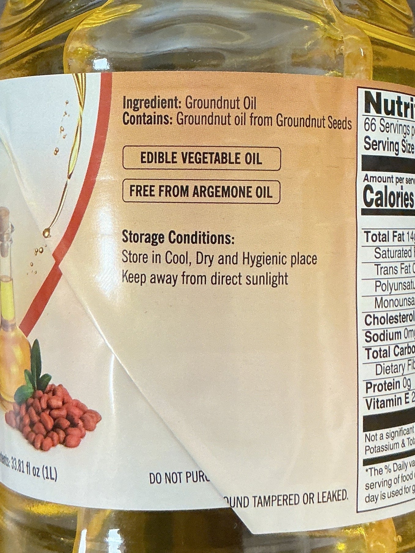 Patanjali Oil Groundnut 1ltr - Image 2