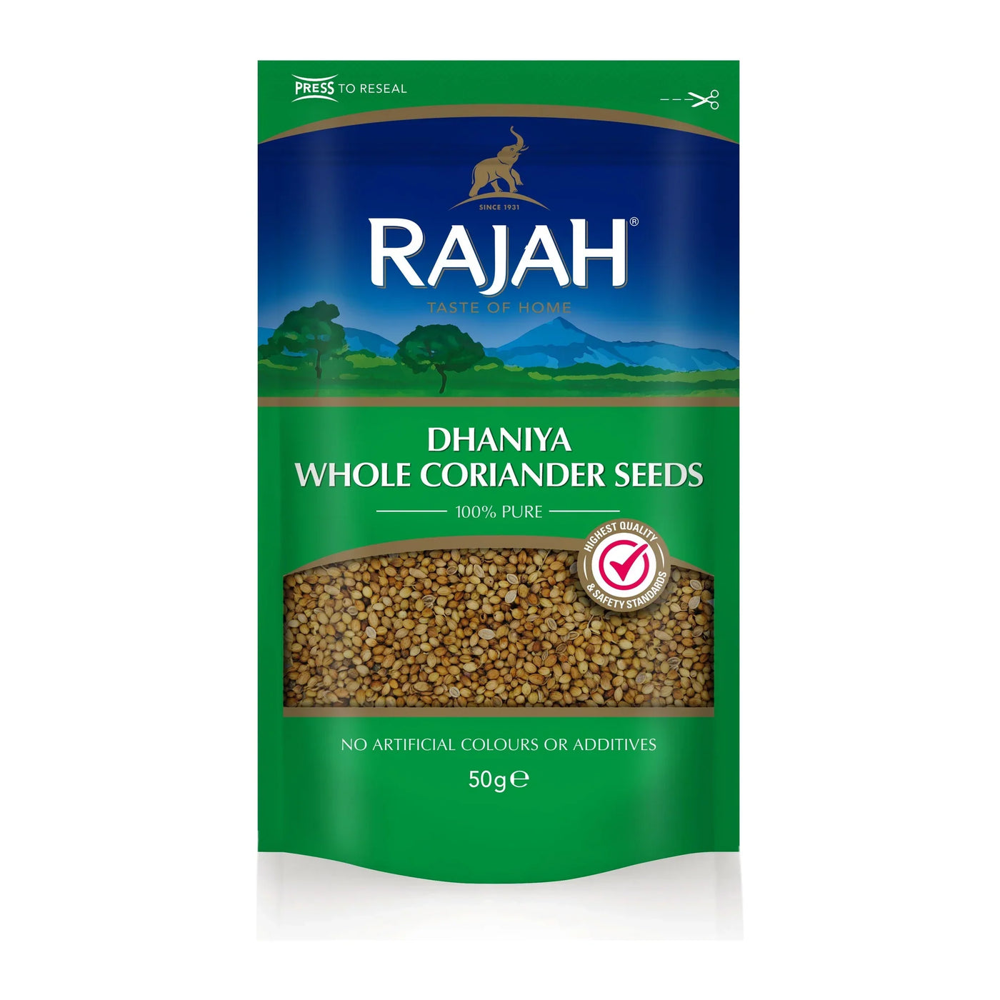 Rajah Dhaniya Whole Coriander Seeds 50g